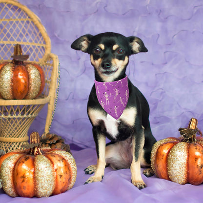Halloween Dog Bandanas, 4 Pack Skeleton Ghost Pumpkin Bandana, S