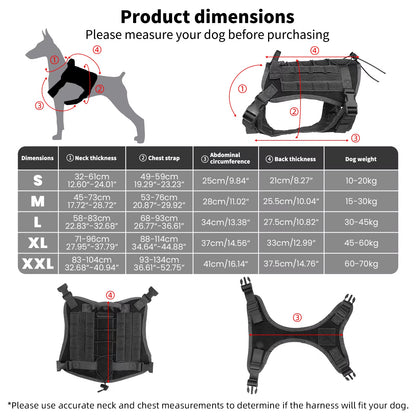 No-Pull Heavy-Duty Dog Harness with Handle for Large Active Dogs