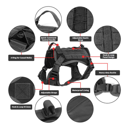 No-Pull Heavy-Duty Dog Harness with Handle for Large Active Dogs