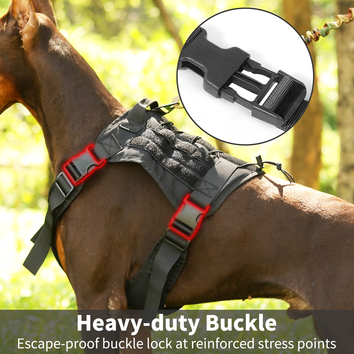 No-Pull Heavy-Duty Dog Harness with Handle for Large Active Dogs